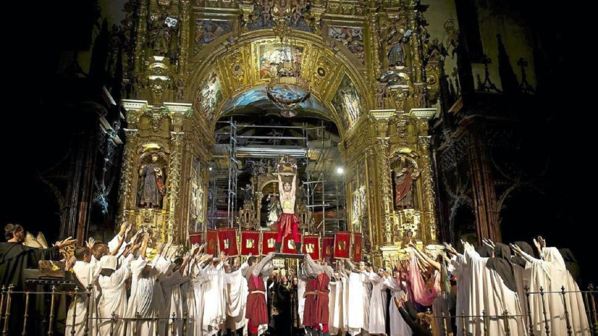 Una representación del espectáculo ‘El Cronicón de Oña’ en una edición anterior.-E. M.