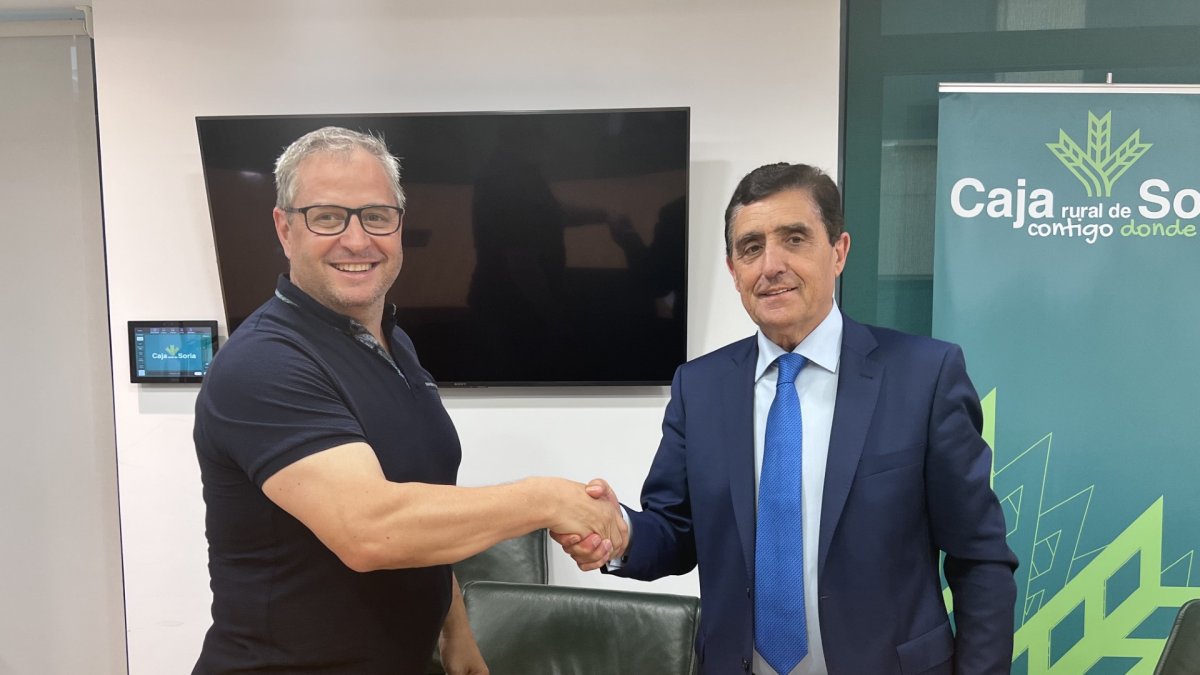 Alfredo Cabrerizo y Carlos Martínez, presidentes del Río Duero y Caja Rural de Soria. HDS