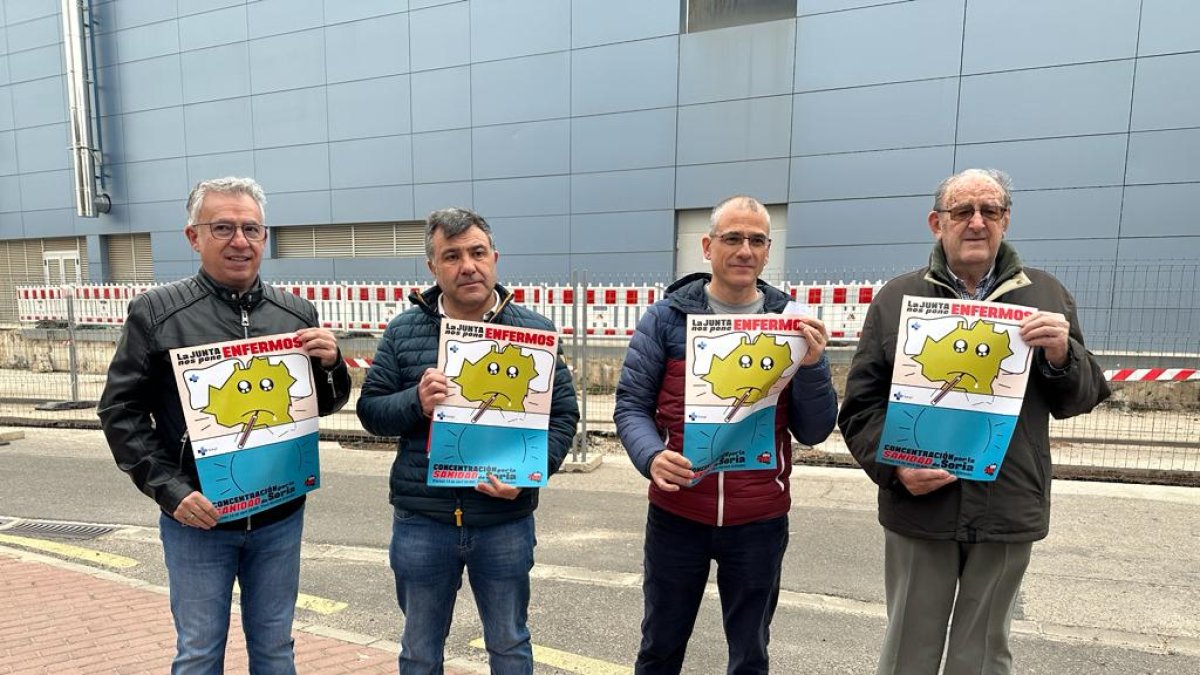 La plataforma Soria Ya reivindica mejora en la sanidad de la provincia bajo el lema La Junta nos pone enfermos. M.H.