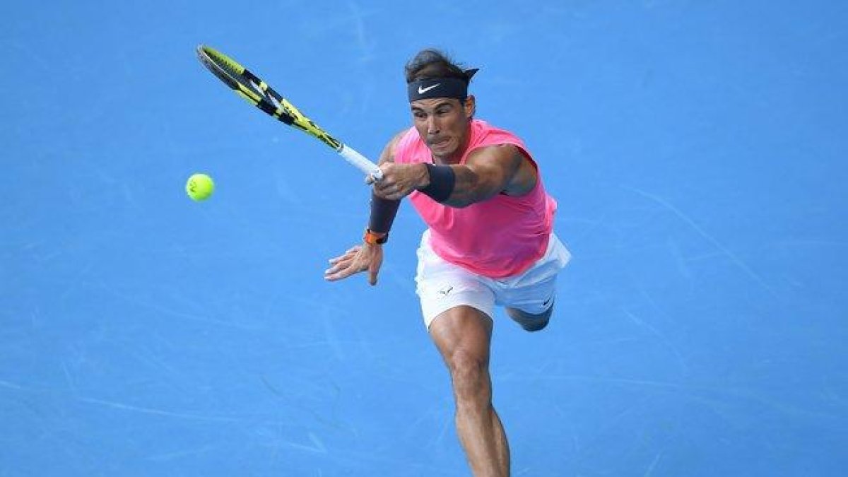 Rafael Nadal, durante el partido frente a Kyrgios.-GREG WOOD / AFP