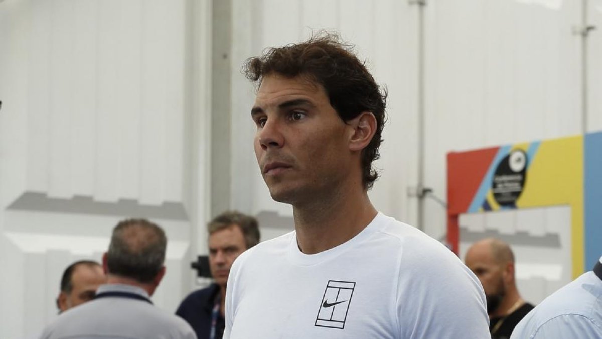Rafael Nadal, tras la rueda de prensa concedida en Acapulco-JOSÉ MENDEZ (EFE)