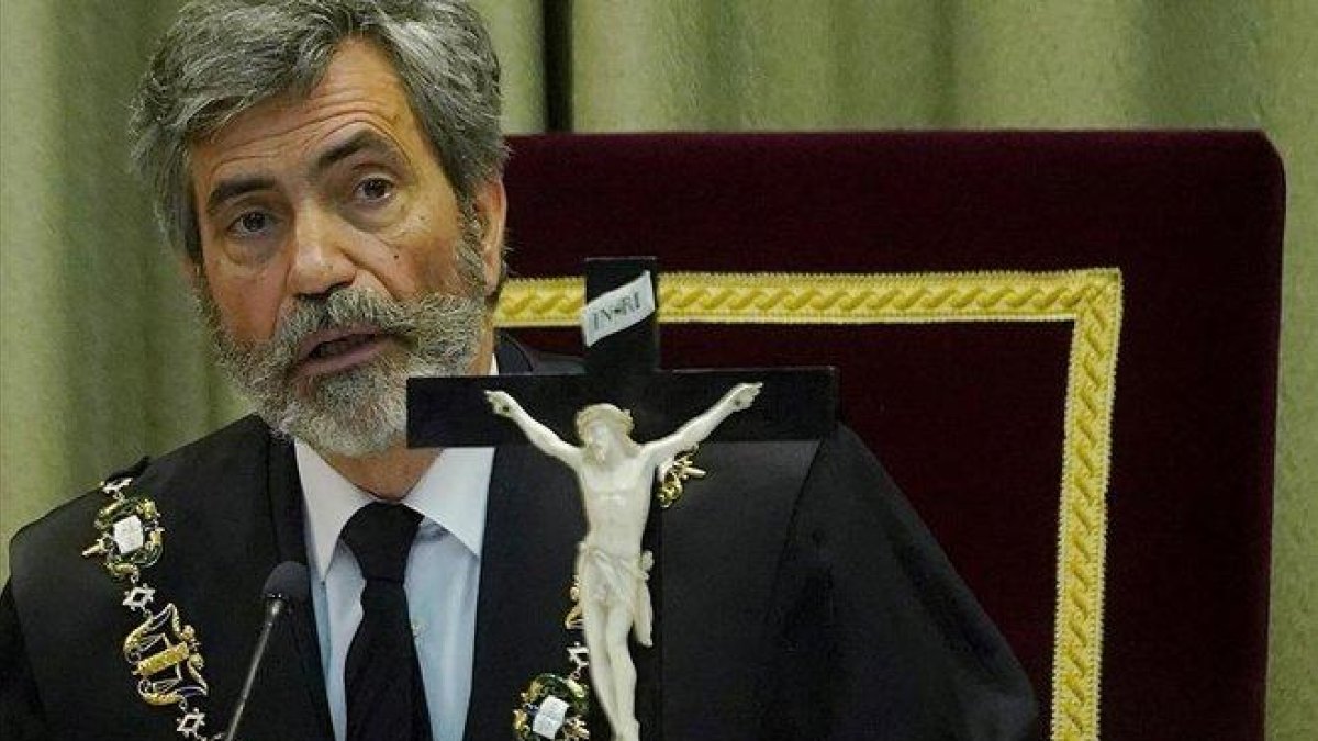 El presidente del Tribunal Supremo, Carlos Lesmes.-JOSÉ LUIS ROCA