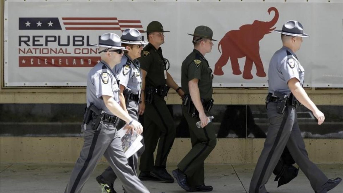 Fuertes medidas de seguridad para la convención republicana.-AP / Matt Rourke