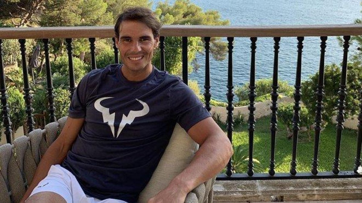 Rafa Nadal, en su casa de Manacor, hace unos días.-