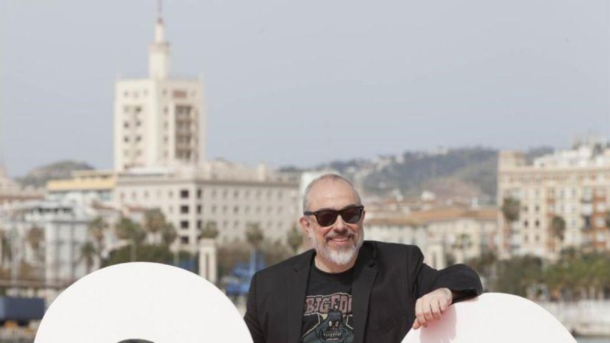 Álex de la Iglesia, en el festival de cine de Málaga, donde presentó 'El bar'.-JESÚS DOMÍNGUEZ