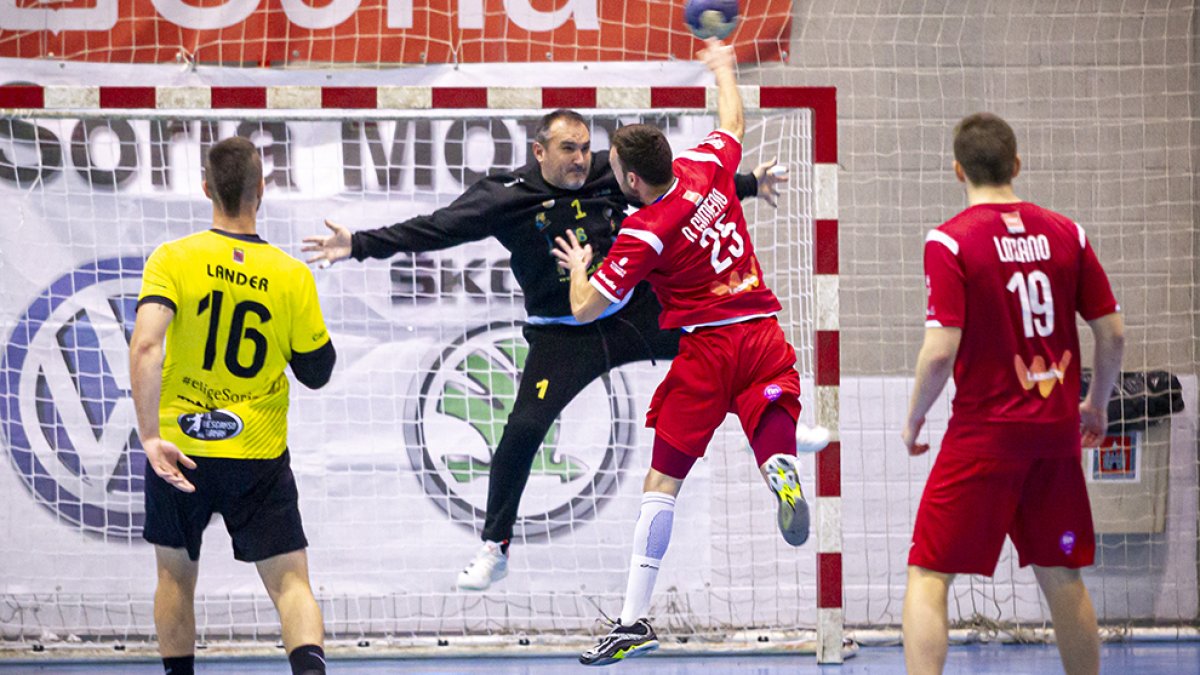 Alberto Miranda durante su etapa como jugador del BM Soria - MARIO TEJEDOR