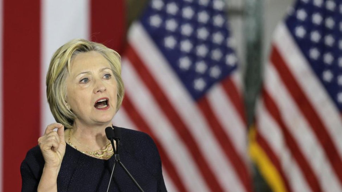 Democratic presidential candidate Hillary Clinton speaks at the Cleveland Industrial Innovation Center, Monday, June 13, 2016, in Cleveland. (AP Photo/Tony Dejak)-Tony Dejak / AP