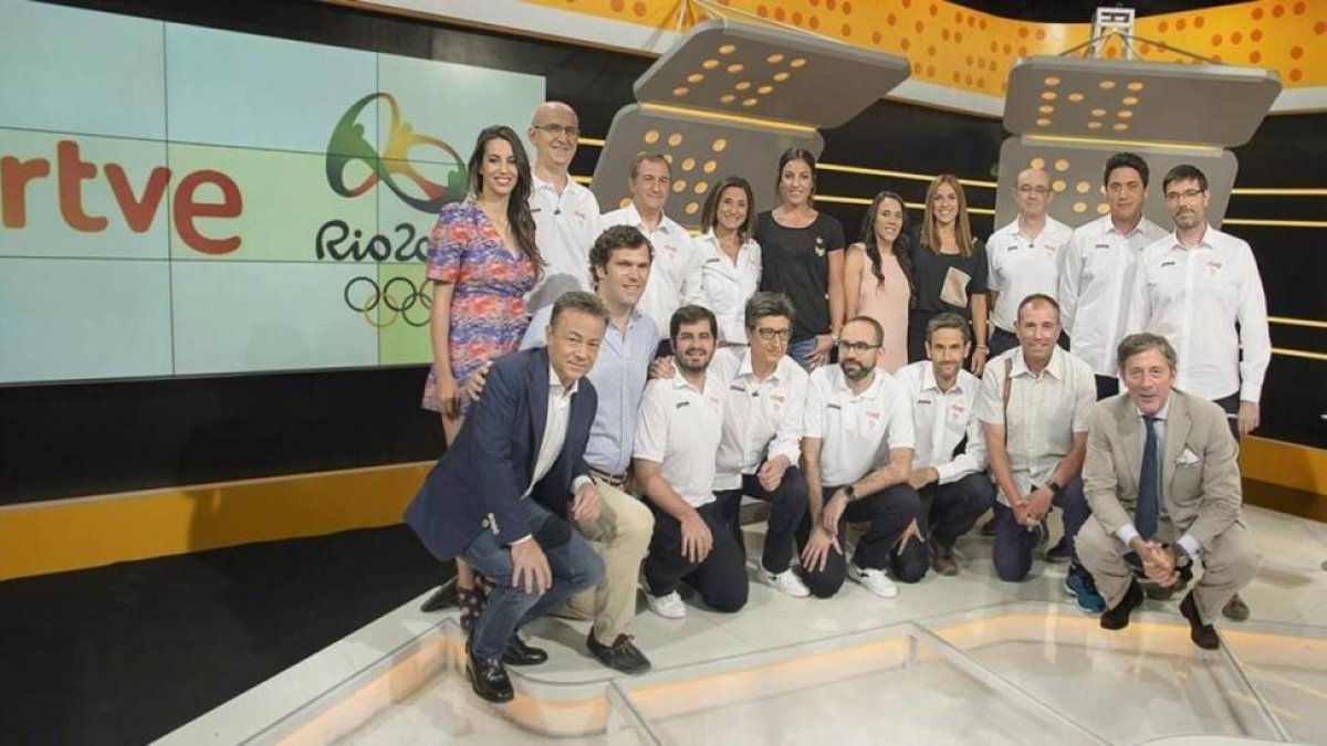Equipo de periodistas de TVE que cubrió los Juegos Olímpicos de Río para la televisión estatal.-