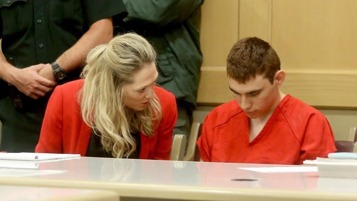 Nikolas Cruz, durante su comparecencia en la corte de Fort Lauderdale, el pasado 19 de febrero. /-MIKE STOCKER / POOL