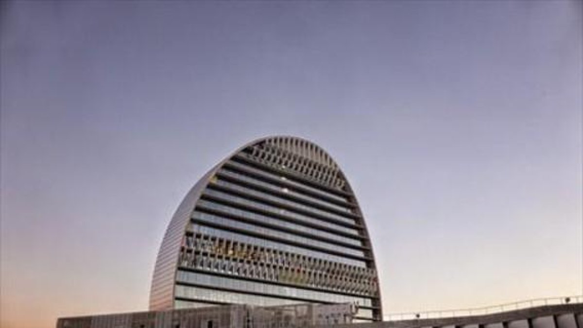 La nueva sede del BBVA, diseñada para favorecer la innovación.-