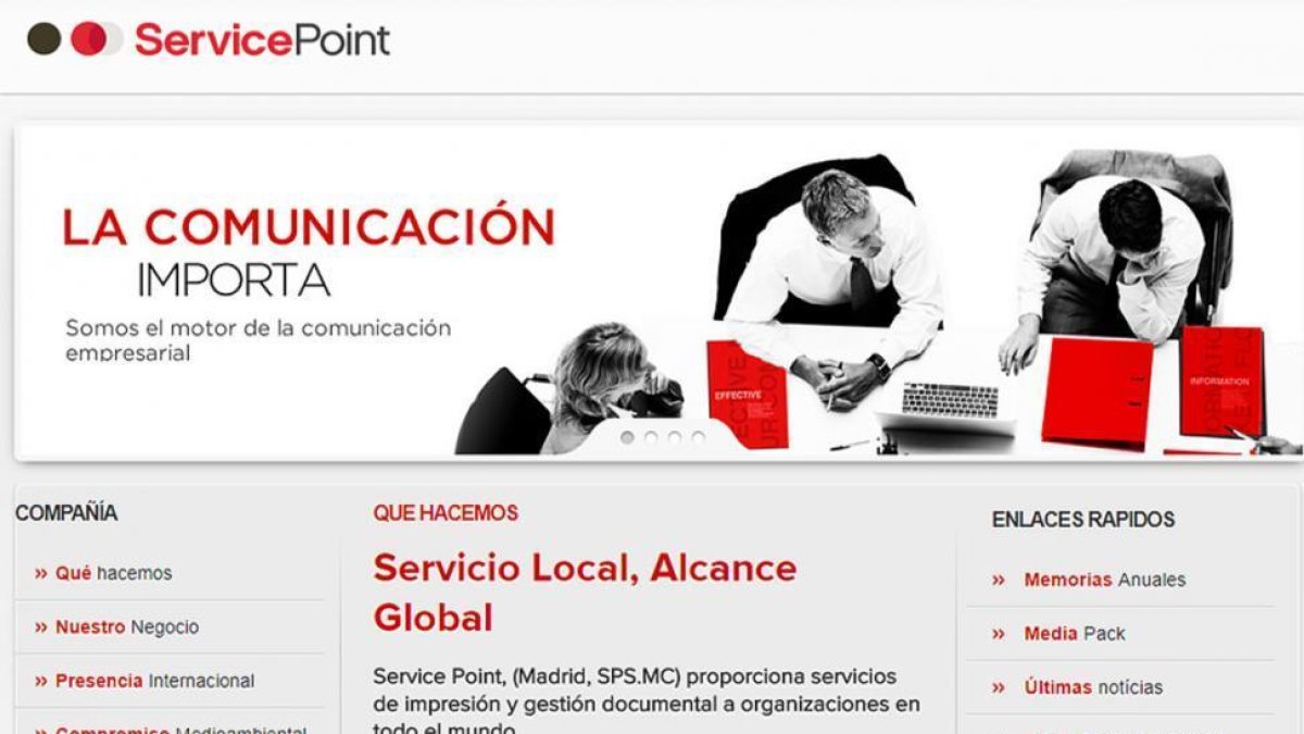 Web de Service Point.-EL PERIÓDICO