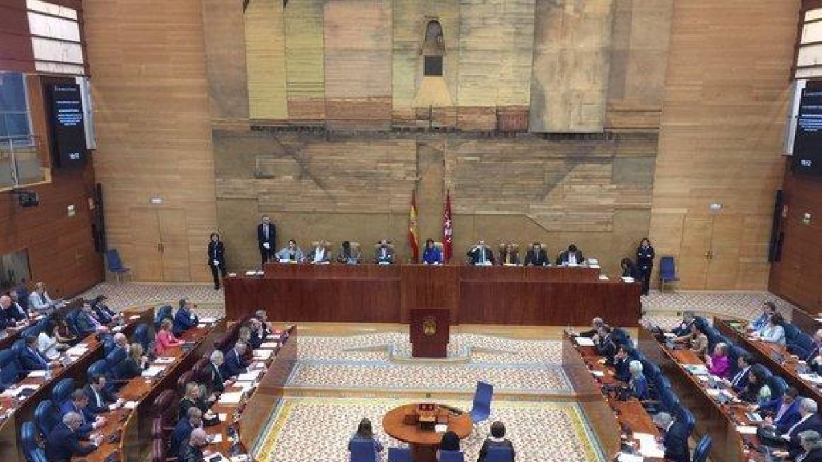 Salón de Plenos de la Asamblea de Madrid.-TWITTER