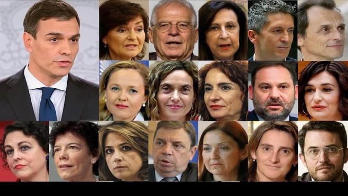 El Gobierno de Pedro Sánchez, con 11 mujeres y 6 hombres-