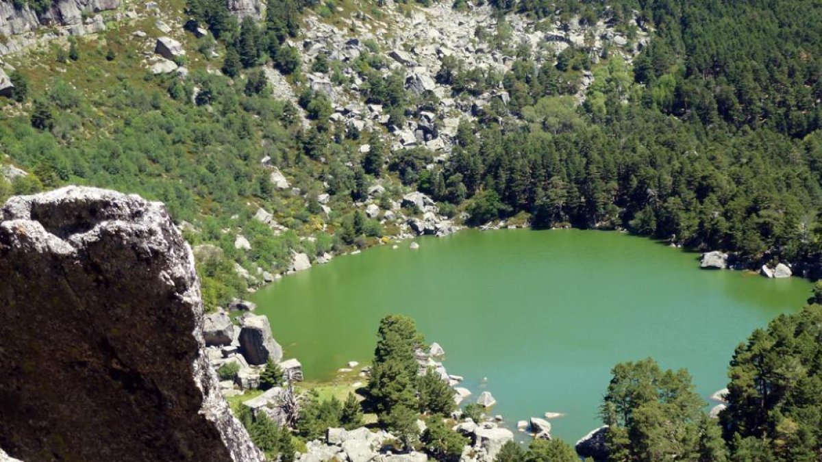 Estado de la Laguna Negra con un evidente tono verdoso.-J. L.HENCHE