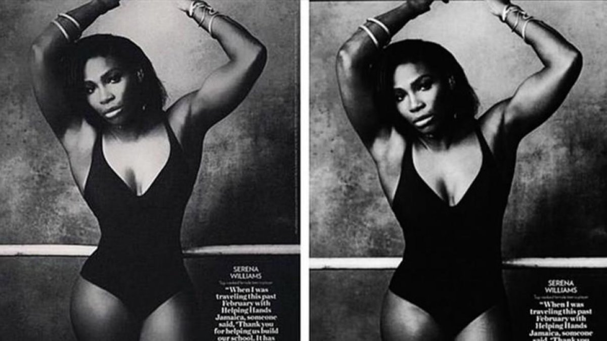 Serena Williams, nueva estrella alterada por un abusivo retoque digital.-