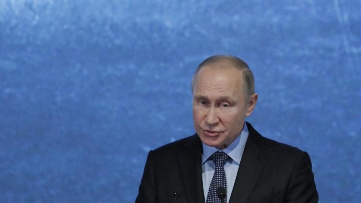 Vladímir Putin, el pasado fin de semana en Moscú.-MAXIM SHEMETOV