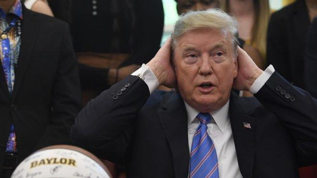 El presidente de EEUU, Donald Trump, durante una audiencia en la Casa Blanca.-SUSAN WALSH (AP)
