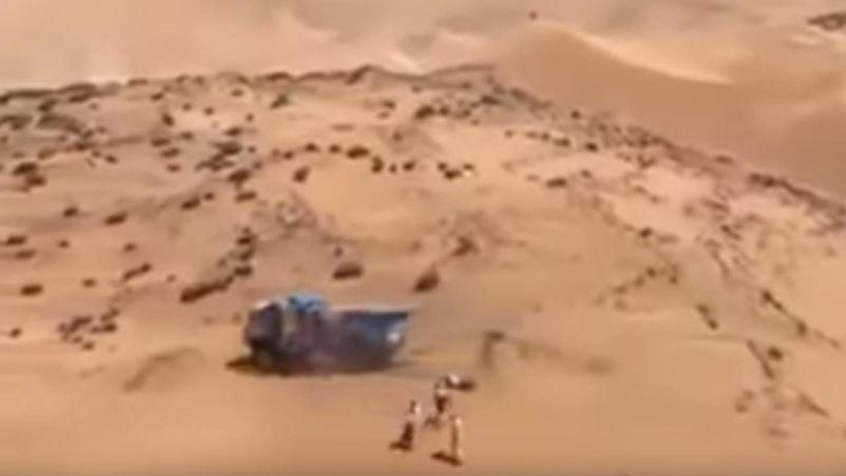 Captura del vídeo del Dakar.-YOUTUBE