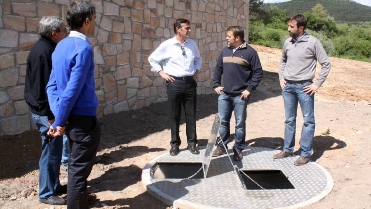 El presidente de la Diputación, Antonio Pardo, visita las obras de la depuradora de Molinos-Diputación