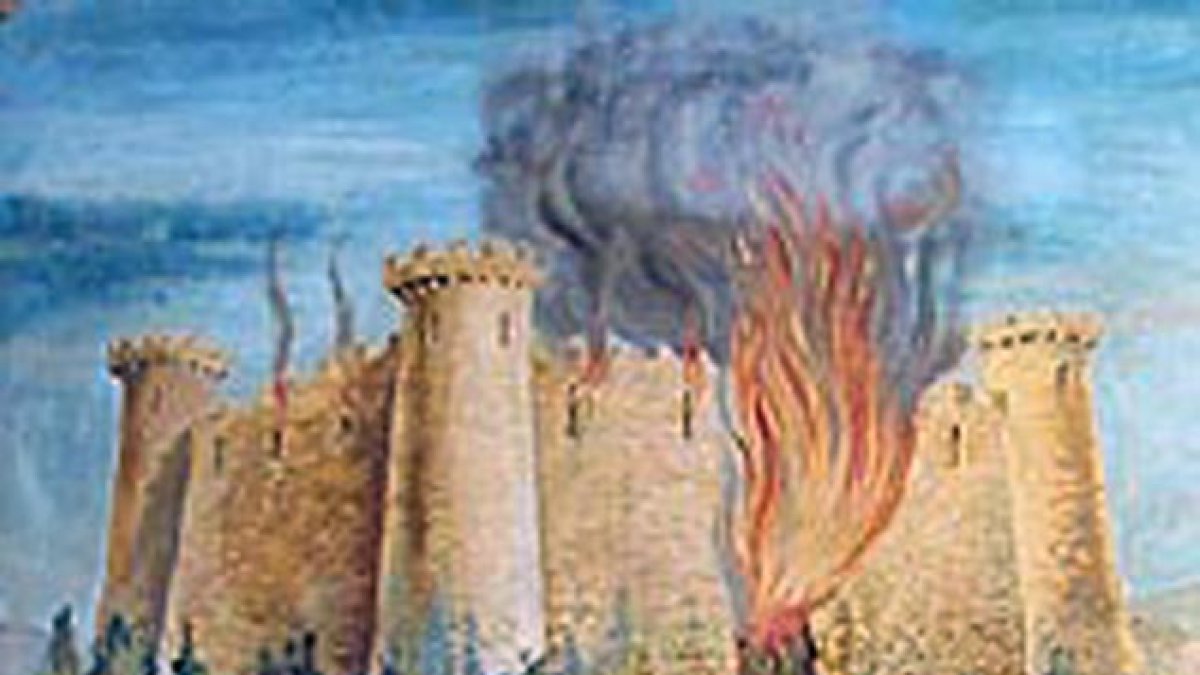 Mural de la quema del Castillo.-HDS