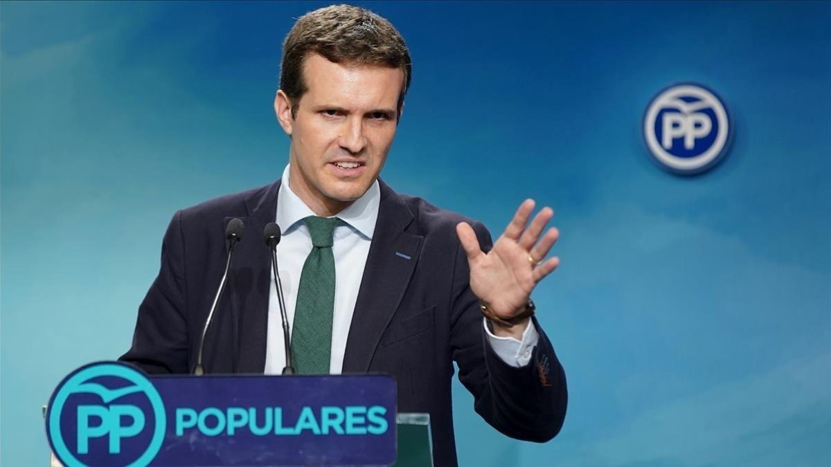 Pablo Casado, presidente del PP.-