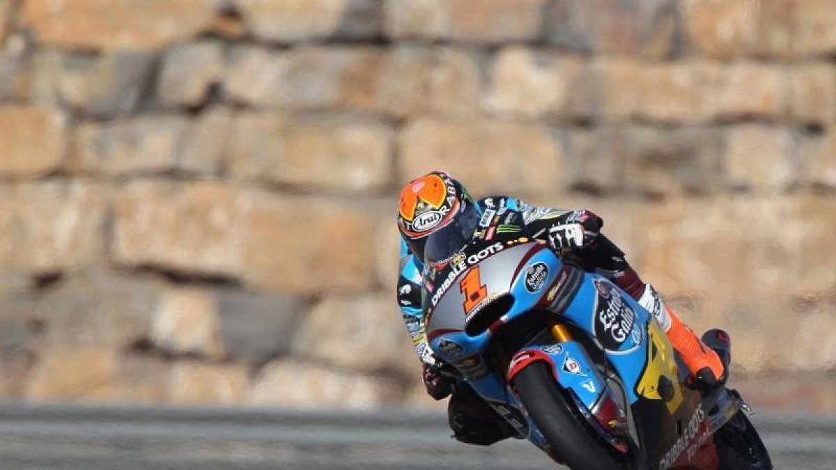 El piloto español Tito Rabat (Estrella Galicia) durante la tercera sesión de entrenamientos.-