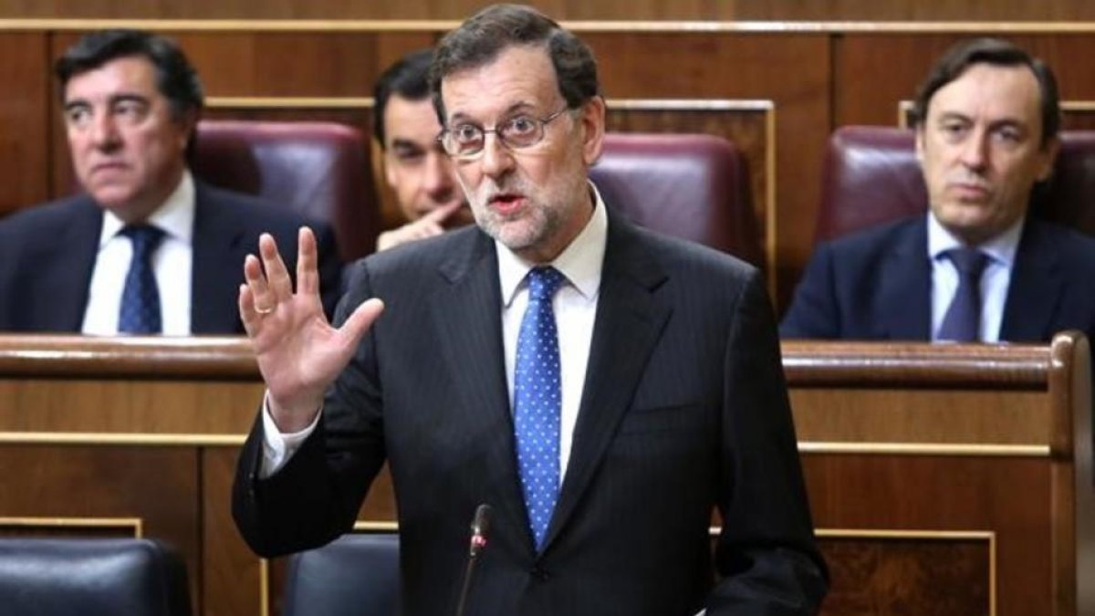 Mariano Rajoy, durante una sesión de control al Gobierno en el Congreso-JUAN MANUEL PRATS
