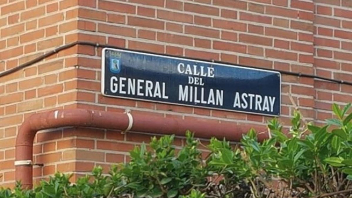 Placa de la calle Millán Astray de Madrid. /-EUROPA PRESS