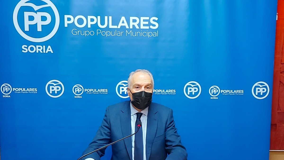 El portavoz del Grupo Municipal Popular en el Ayuntamiento de Soria, Javier Muñoz Remacha. HDS