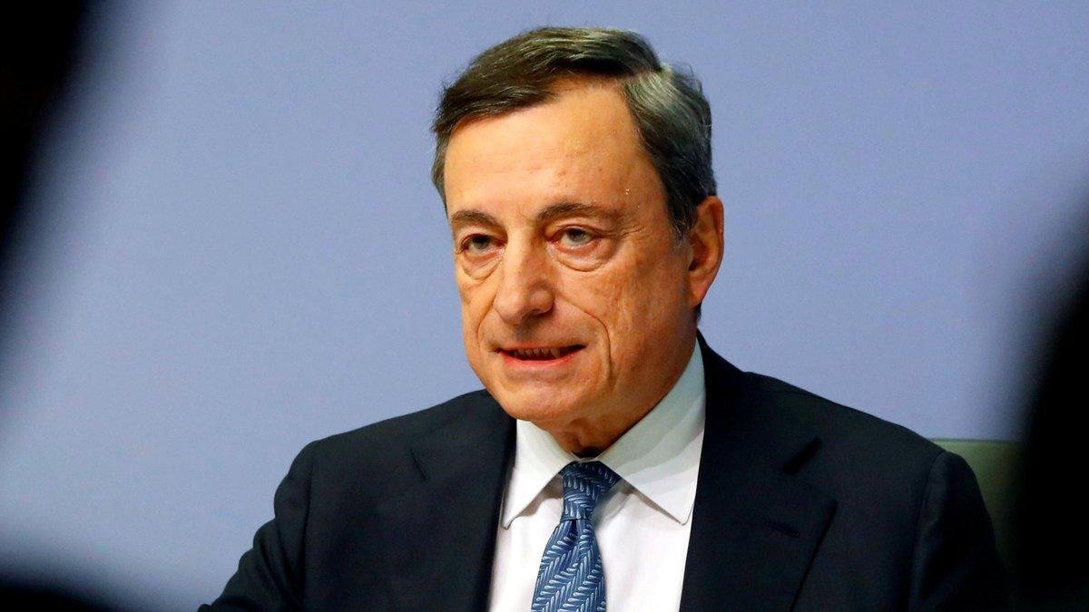 El presidente del BCE, Mario Draghi, durante su comparecencia.-REUTERS