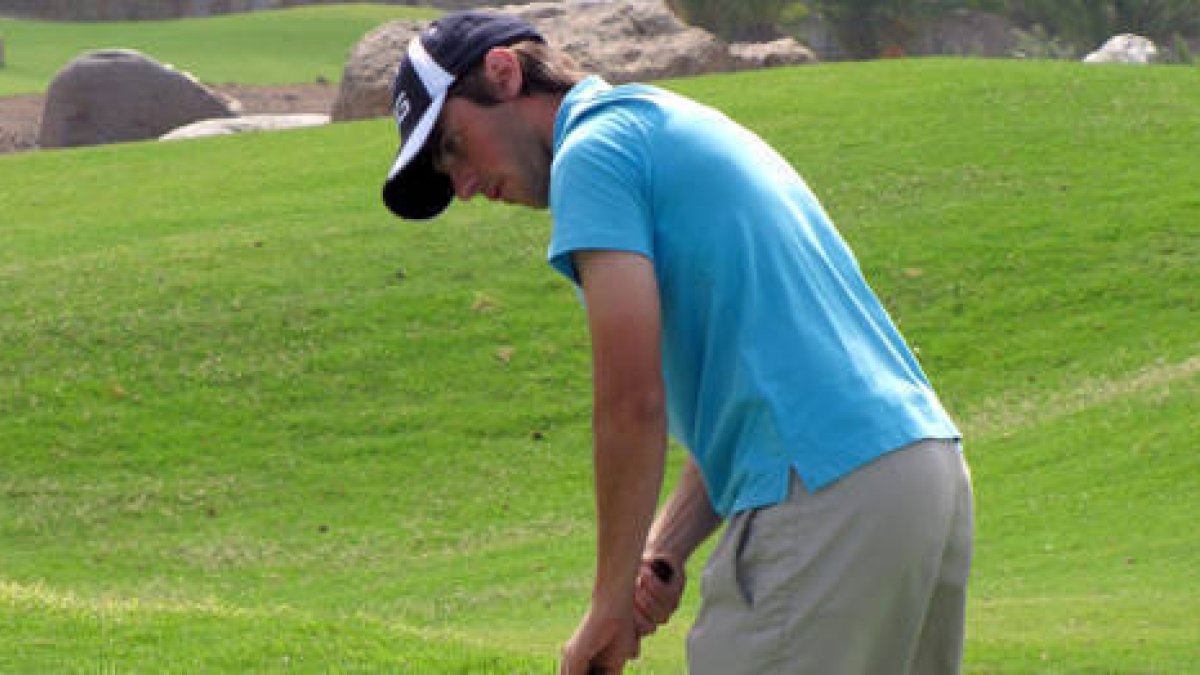 Daniel Berná durante su participación en el Campeonato de Canarias. / CLUB DE GOLF SORIA-
