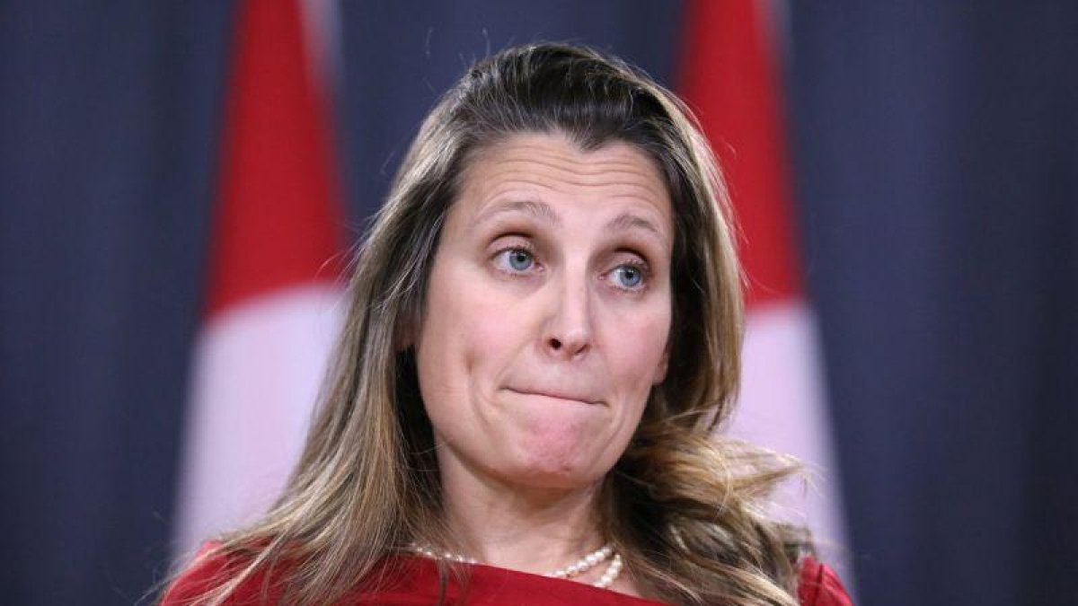 La ministra canadiense Chrystia Freeland.-REUTERS