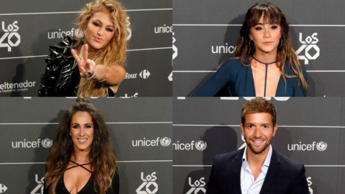 Algunos de los invitados de la cena de nominados de Los 40 Music Awards.-EL PERIÓDICO