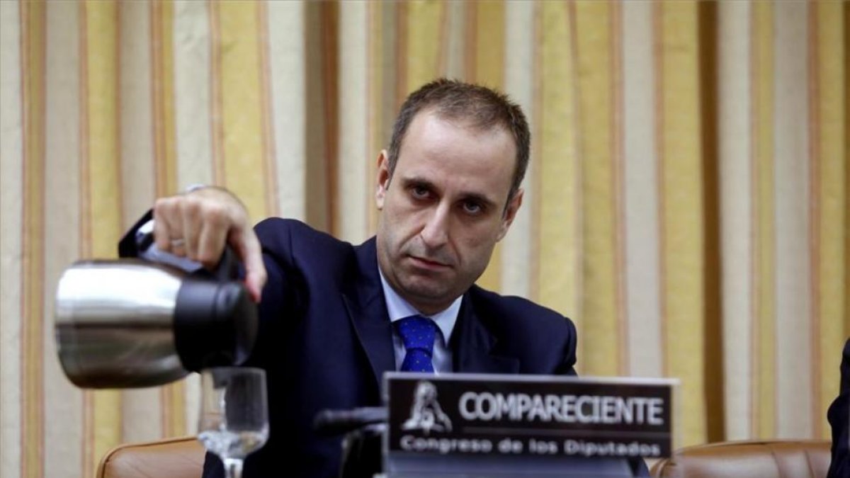 Jaime Ponce, presidente del FROB, durante una comparecencia en el Congreso.-JUAN MANUEL PRATS