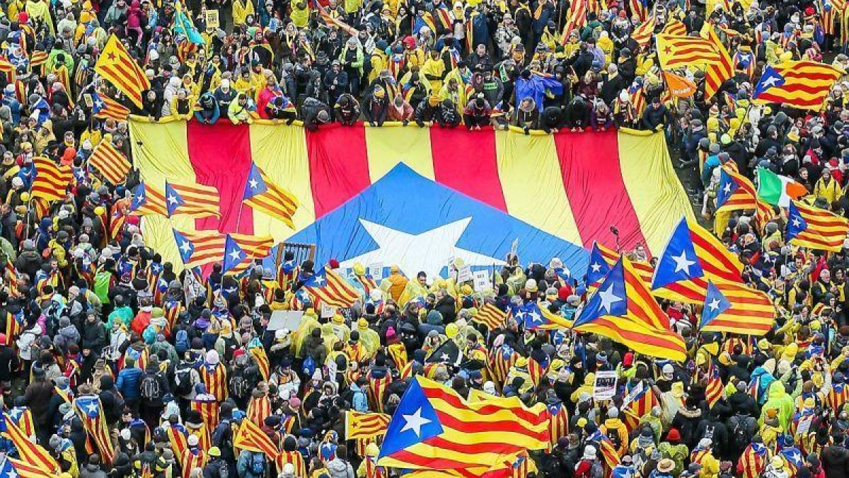 Manifestación independentista en Bruselas, en diciembre del 2017.-ARCHIVO / EFE