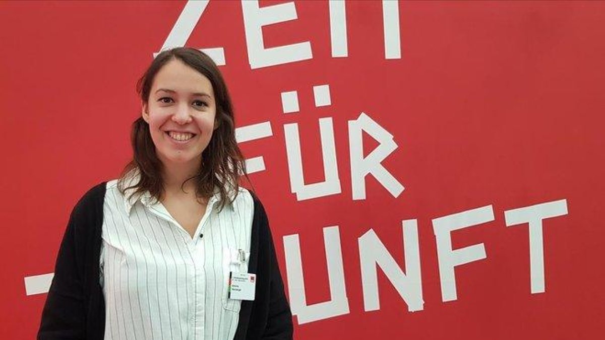 Antonia Hemberger, integrante de la direccion de los Jusos (juventudes socialdemocratas).-ANDREU JEREZ