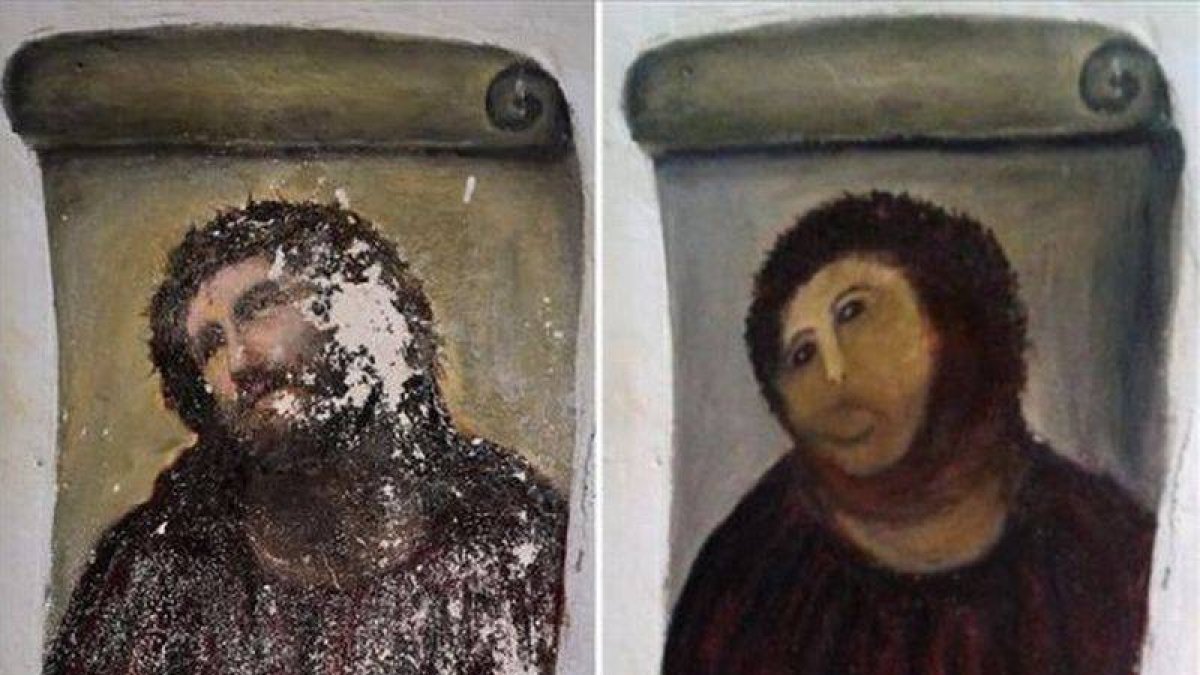 La restauración del 'Ecce Homo' tendrá su Centro de Interpretación en Borja.-EL PERIÓDICO