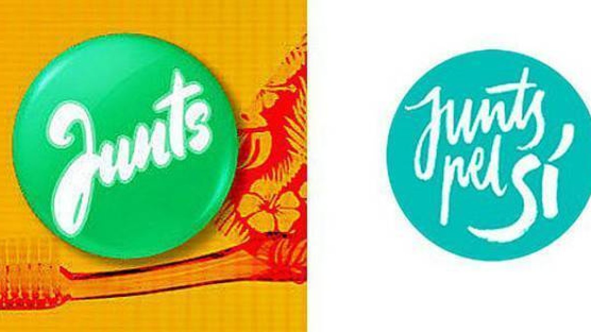 El logotipo de la campaña de verano de TV-3, junto al de la candidatura Junts pel Sí.-