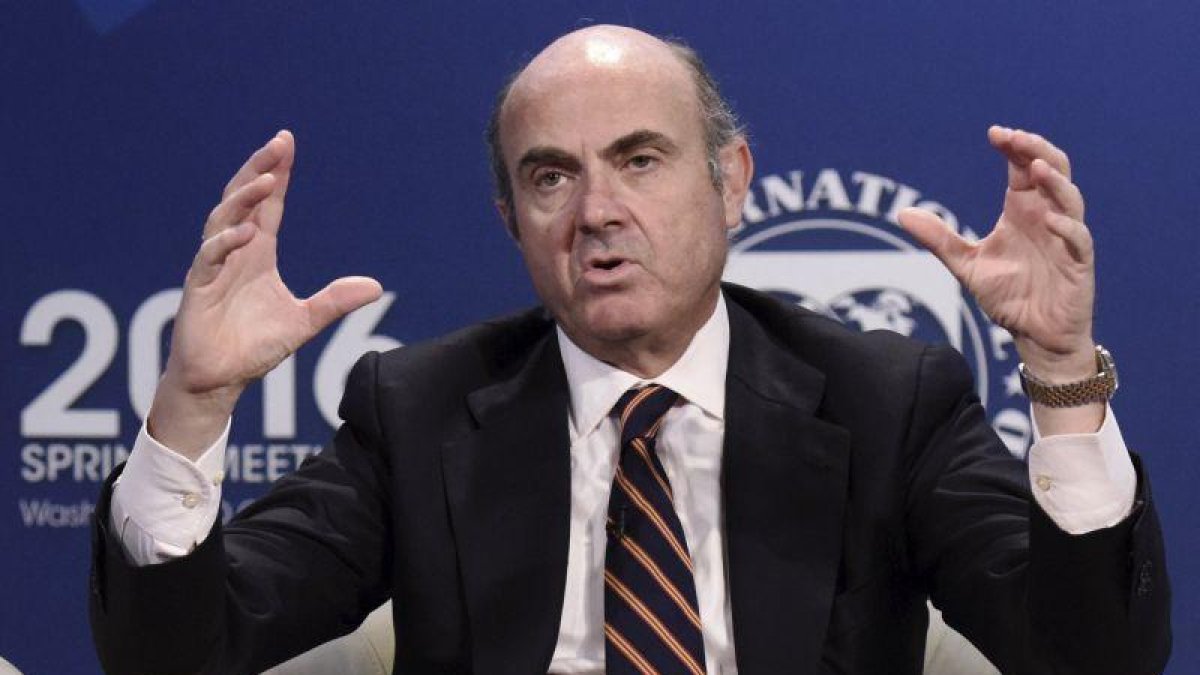 Luis de Guindos durante una intervención pública.-EFE / LENIN NOLLY