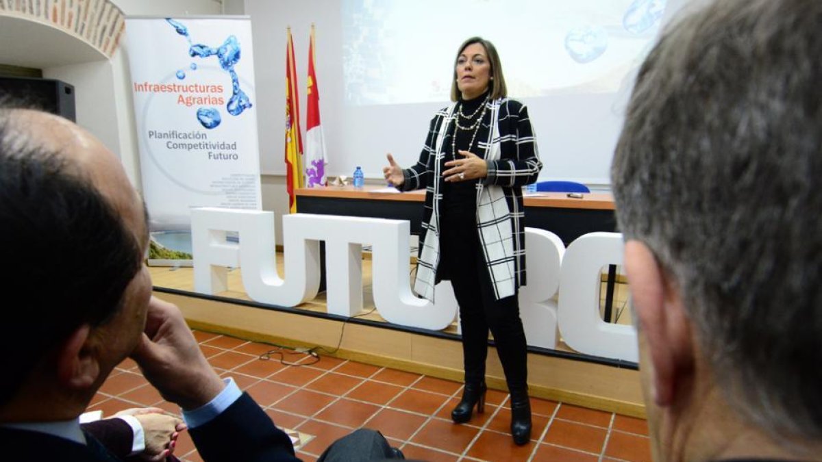 Milagros Marcos, ayer en Soria.-Álvaro Martínez