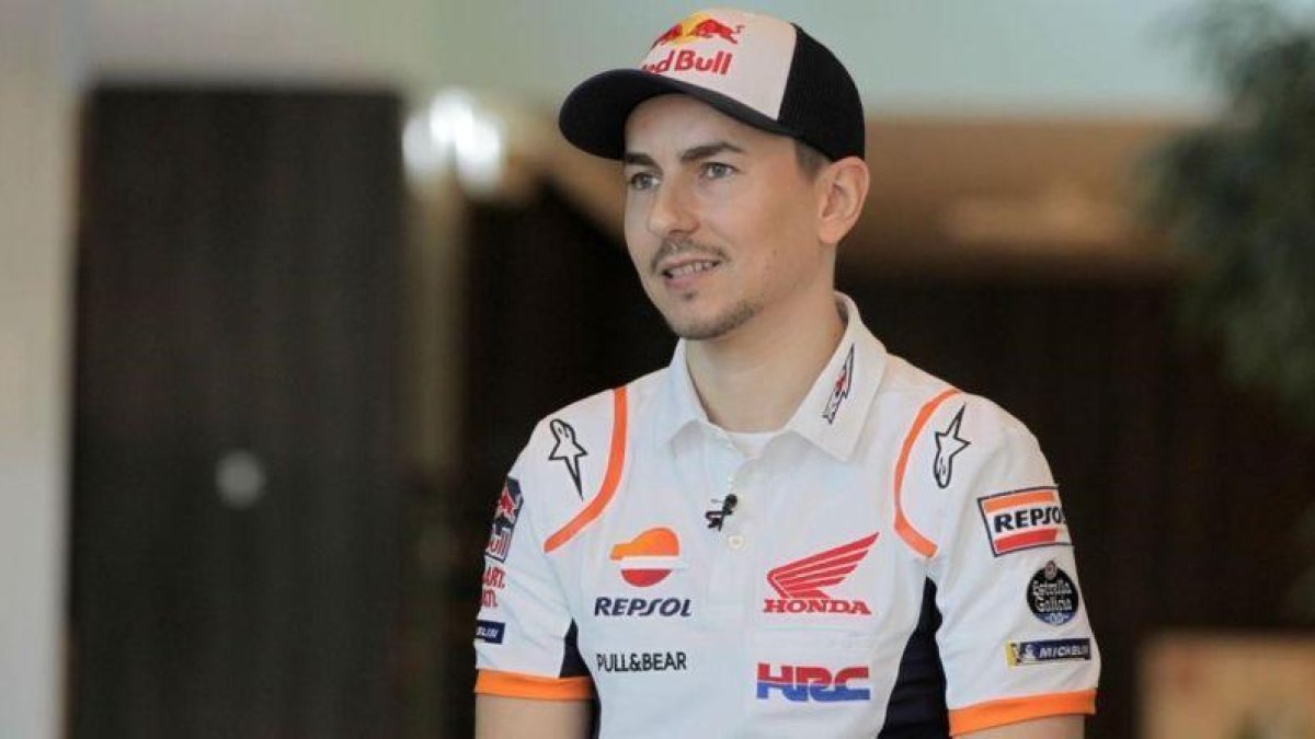 Jorge Lorenzo, en la entrevista que concedió a su equipo, Repsol-Honda.-REPSOL MEDIA