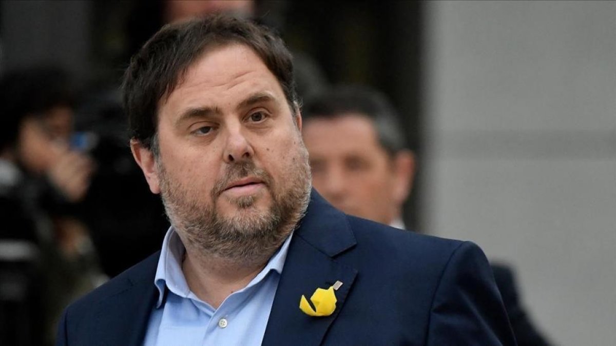 Oriol Junqueras, el pasado día 2 de noviembre, a su llegada a Madrid para declarar. /-AFP