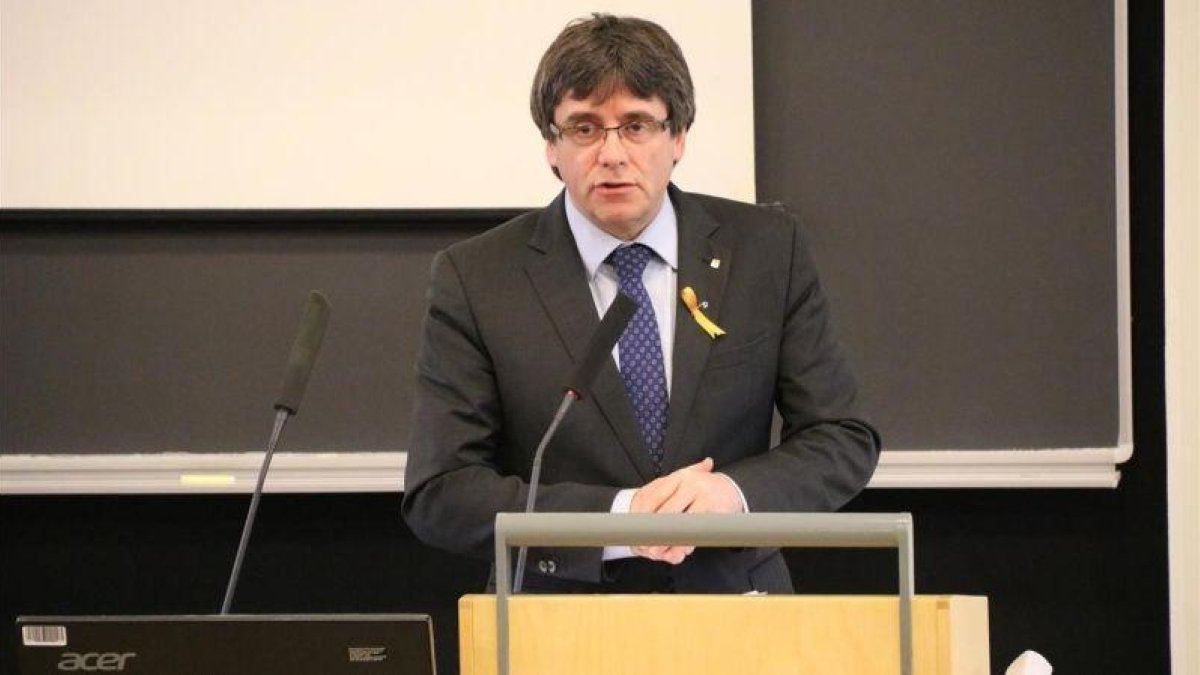 Carles Puigdemont, en Helsinki, el pasado viernes.-BLANCA BLAY (ACN)