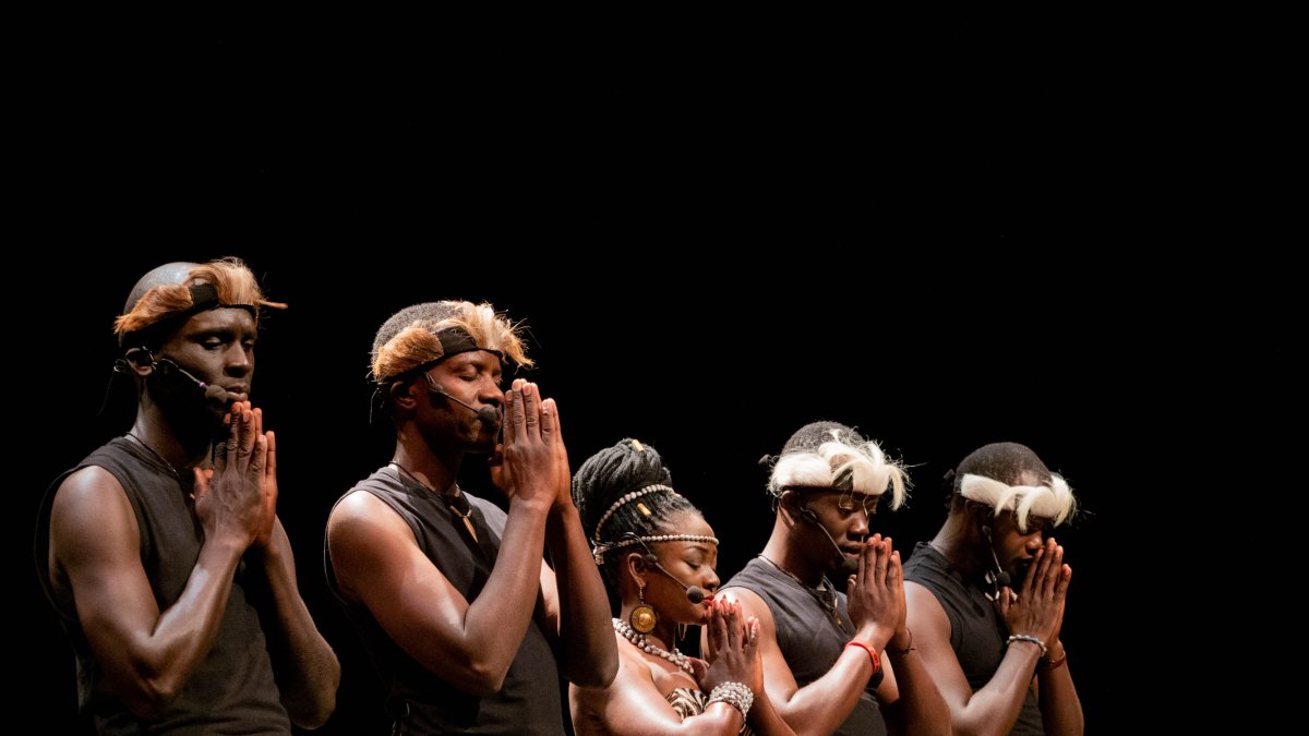 El grupo africano Aba Taano en una de sus actuaciones.-HDS