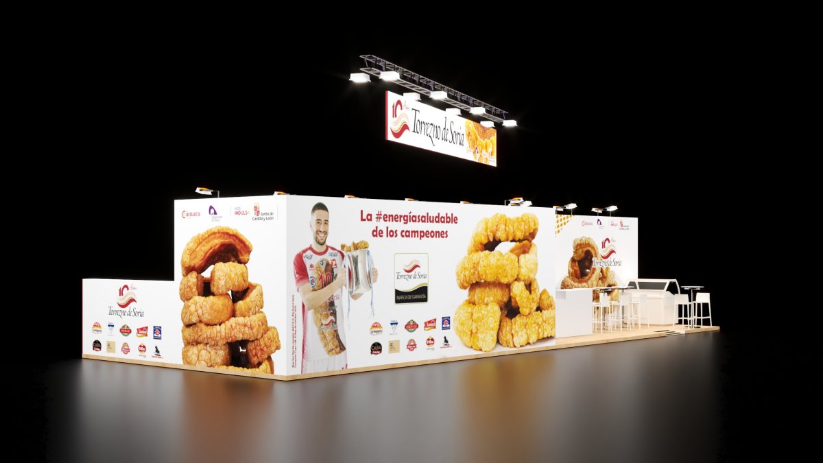 Recreación del stand de Torrezno de Soria en el Salón Gourmet. HDS