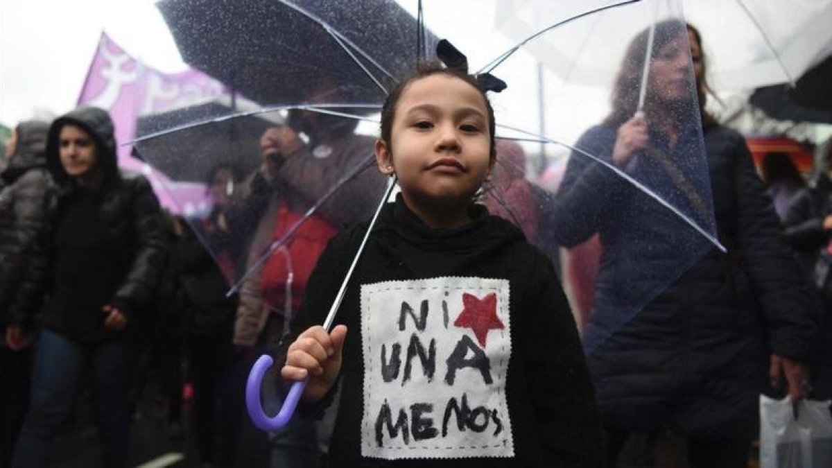 Imagen de la marcha de protesta en Buenos Aires bajo el eslogan 