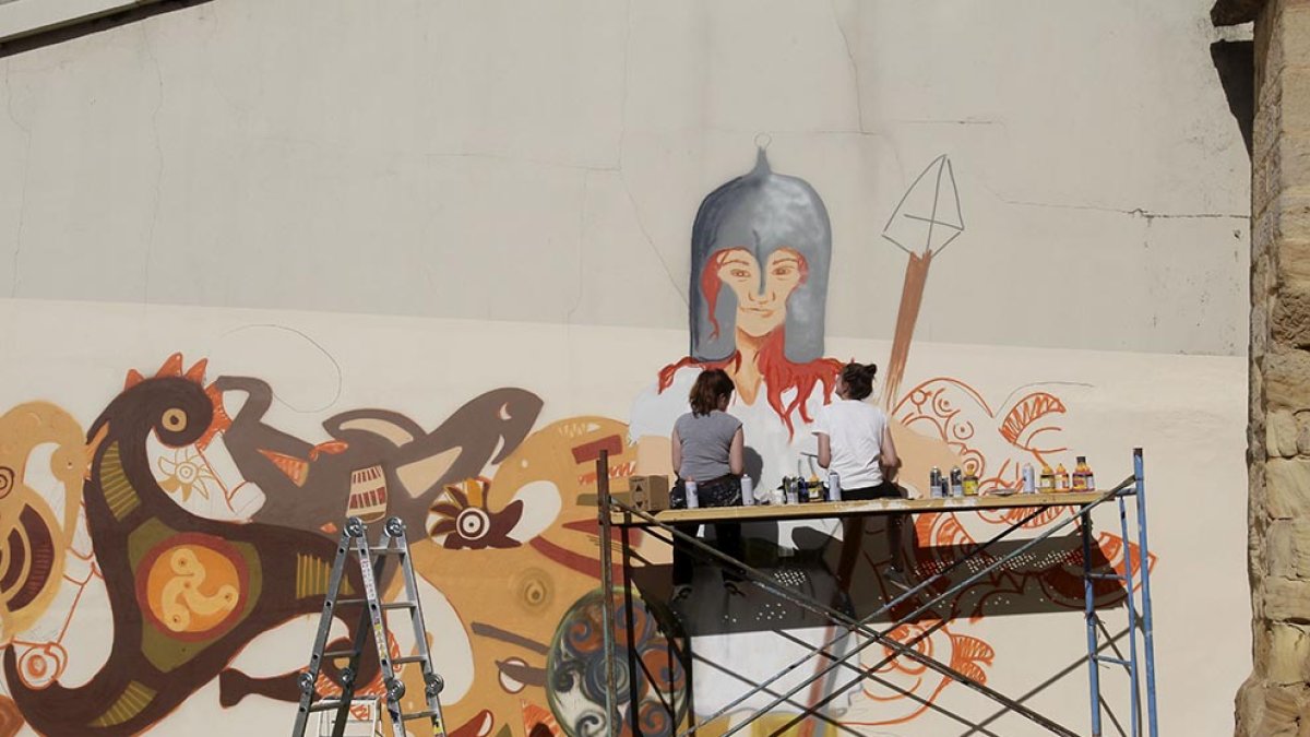 Una de las creaciones de años anteriores del taller de arte mural. HDS