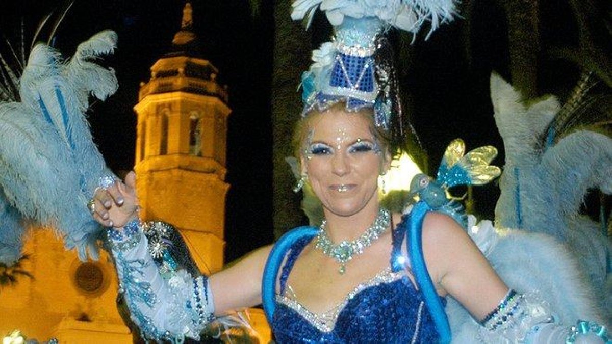 Una participante en el Carnaval de Sitges.-DIEGO CALDERÓN