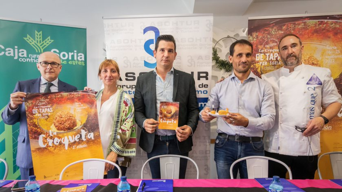 Un momento de la presentación de las Jornadas de la Croqueta. MONTESEGUROFOTO