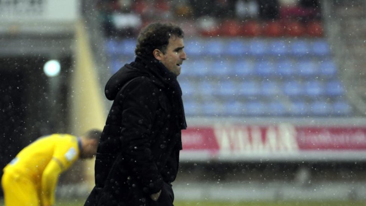 El Numancia de Arrasate firmaba en el partido ante el Alcorcón el decimocuarto empate de la temporada.-Diego Mayor